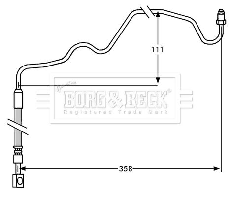 BORG & BECK Тормозной шланг BBH7533